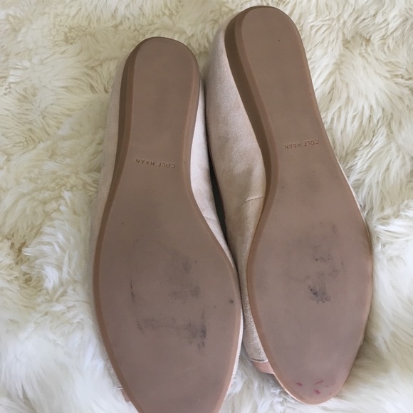 Cole Haan Suede Peep Toe Flats - Picture 7 of 7